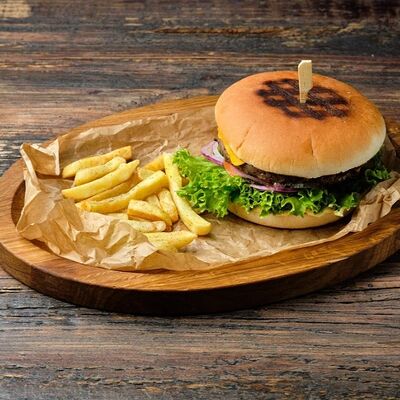 Гамбургер в BARak O’Mama по цене 490 ₽