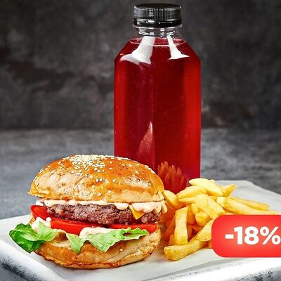 Биф Комбо: бургер, картофель фри и напиток в Прожарка по цене 599 ₽
