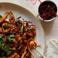 Говядина соломкой Верёвочка с острым перцем в Облака Китая