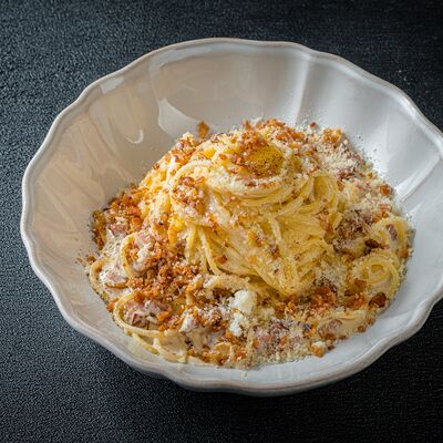 Спагетти Карбонара в Florentini City Café по цене 850 ₽