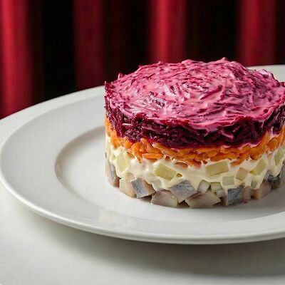 Салат «Сельдь под шубой» со свёклой в НУАР по цене 450 ₽