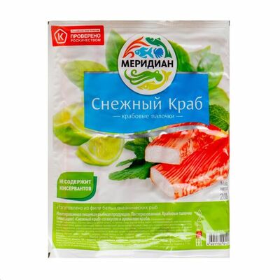 Крабовые палочки Меридиан Снежный краб в Азбука Вкуса Экспресс Меню по цене 167 ₽