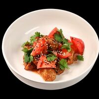 Теплый салат с шампиньонами в Beer & Fire Grill