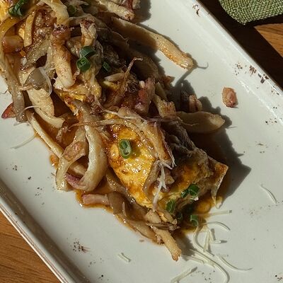 Омлет с осьминогом, вешенками и пармезаном в MeatBarrique по цене 950 ₽