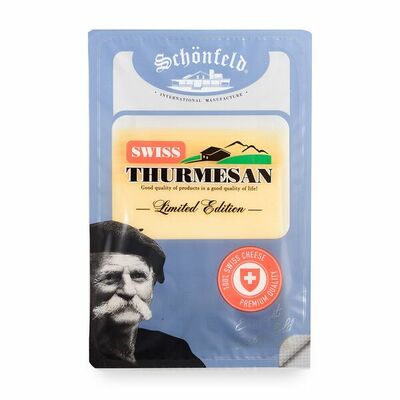 Сыр Swiss Thurmesan 52% Schonfeld Швейцария, Бзмж в Азбука Вкуса Экспресс Меню по цене 346 ₽