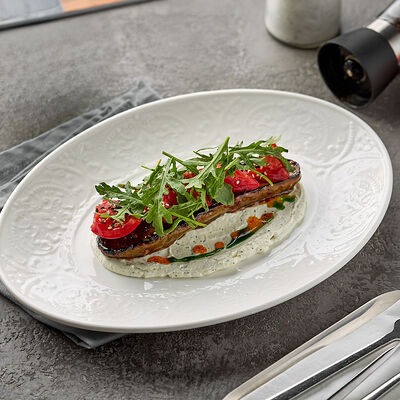 Печеный баклажан с кремом из феты в греческом стиле в Lava по цене 660 ₽