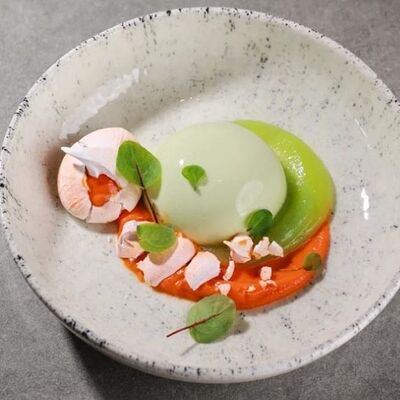 Панна котта яблоко-сельдерей-морковь в 321 Club by Novikov по цене 580