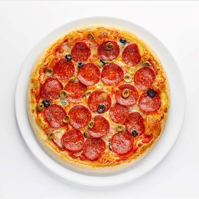 Пепперони пицца в Bravo Italia по цене 740 ₽