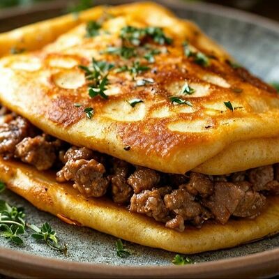 Блинчики с мясом в Panorama по цене 290 ₽