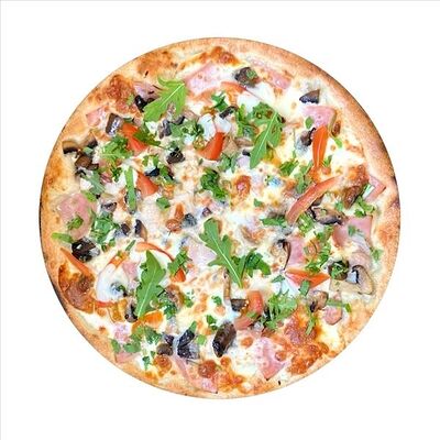 Ветчина-курица-грибы, 22 см в Трошев Вкус по цене 620 ₽