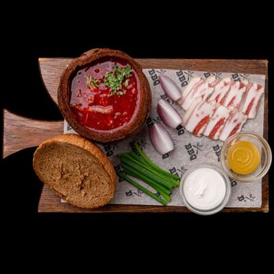 Борщ с сальцом в Мируки & Итальяно по цене 620 ₽