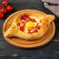 Хачапури по-аджарски с пепперони в Зелёный Домик