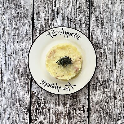 Картофельное пюре с беконом и жареным луком в Луна Рыба по цене 170 ₽