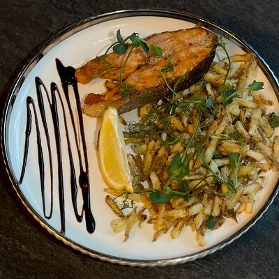 Стейк из сёмги на гриле в Жар-пицца по цене 800 ₽