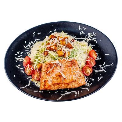 Салат Цезарь с сёмгой в 5 уровень по цене 600 ₽