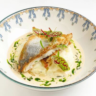 Пикша с соусом из мидий и пюре с пажитником в Эй, Джованни! по цене 835 ₽