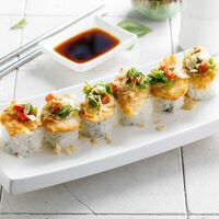 Темпурный ролл с окунем в Баклажан в ТЦ 