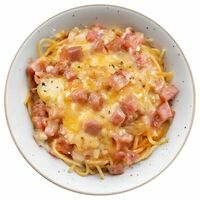 Спагетти с грибным соусом и ветчиной в Король суши
