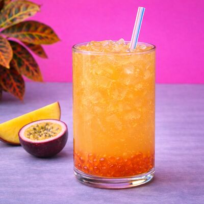 Лемонджус Манго-маракуйя (с джусс боллами) в Lo-Fi Coffee по цене 450 ₽