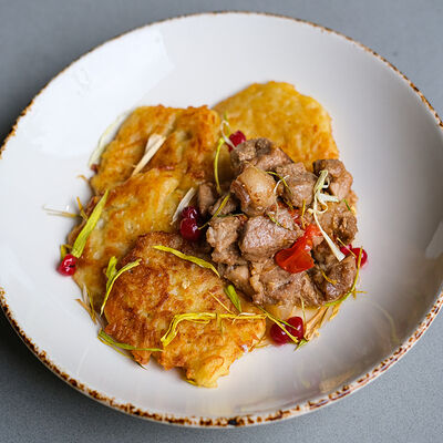 Драники с поджаркой в СВОИ по цене 20 р.