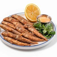 Жареная барабулька в Моллюска Море