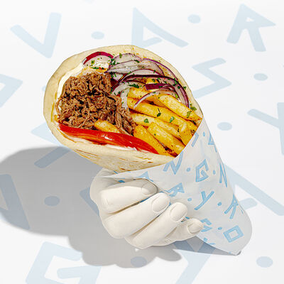 Гиро с говядиной в греческой пите в Vangyros по цене 690 ₽