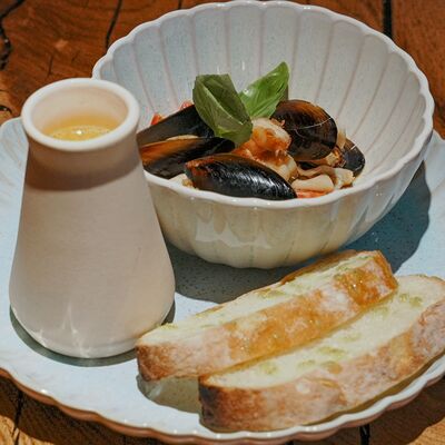 Биск с морепродуктами в Rekki Pizza & Cocktail Bar по цене 1290 ₽