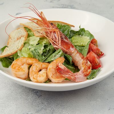 Цезарь с тигровыми креветками в Cutlet by El Gauchito по цене 1100 ₽