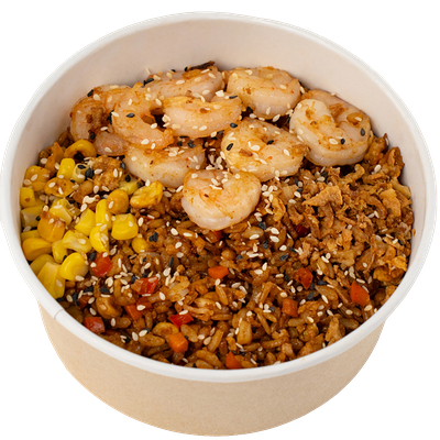 Вок жареный рис с креветкой в Суши-Маркет по цене 629 ₽