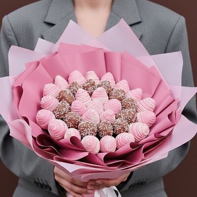 Букет For you (36 шт.) в Luna-Клубника в шоколаде по цене 5990 ₽