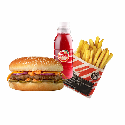 Бургер-комбо в Три соуса по цене 499 ₽