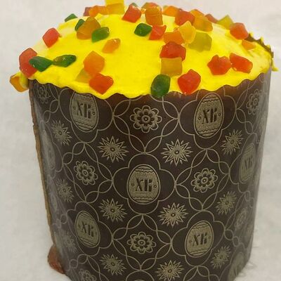 Апельсиновый кулич с цукатами в Хлеборезов по цене 225 ₽