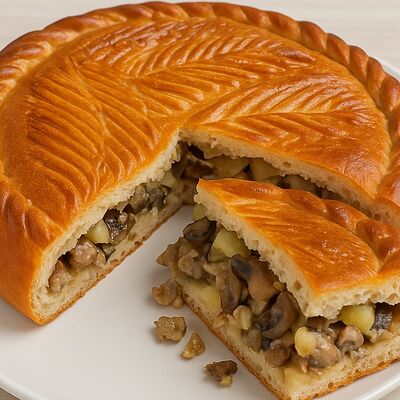 Пирог с грибами и картофелемв Дом Хлеба кафе-пекарня по цене 1800 ₽