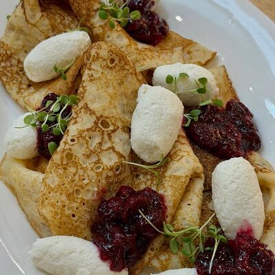 Блины с творогом и вишней в Krems по цене 470 ₽