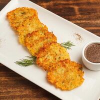 Драники с грибным жюльеном в Винегрет