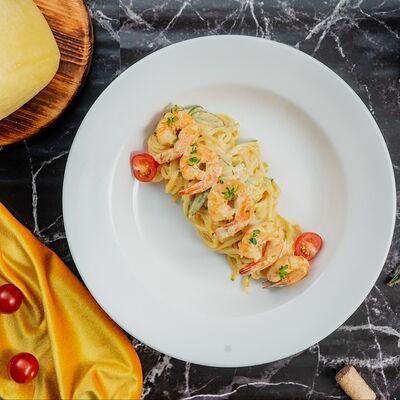 Паста с креветкамив Vkus по цене 1037 ₽