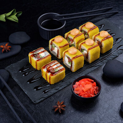 Жареный ролл Чикен икура в Суши даром по цене 399 ₽