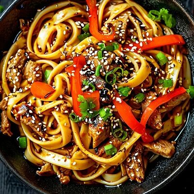 Удон с курицей в Одно мясо по цене 450 ₽