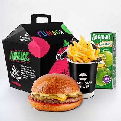 Детский комбо-набор с игрушкой в Black Star Burger по цене 470 ₽