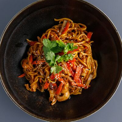 Удон с курицей и соусом терияки в MO by Matisov по цене 639 ₽