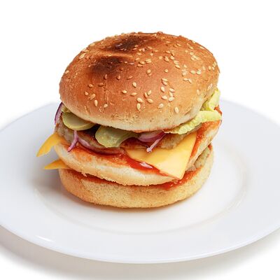 Бургер с говяжьей котлетой в Абсолют по цене 470 ₽