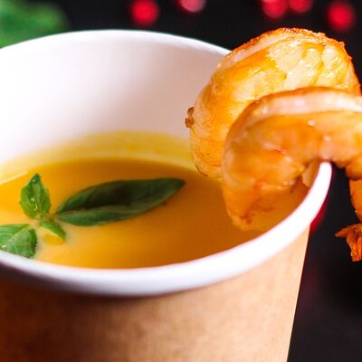 Крем-суп Тыквенный с Креветками в Капуцин Кирова по цене 380 ₽