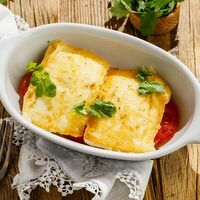 Жареный сыр сулугуни с томатами в Двор Помидор