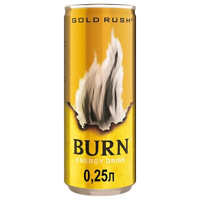 Энергетический напиток Burn Gold Rush, 0,25л в Мадо по цене 135 ₽