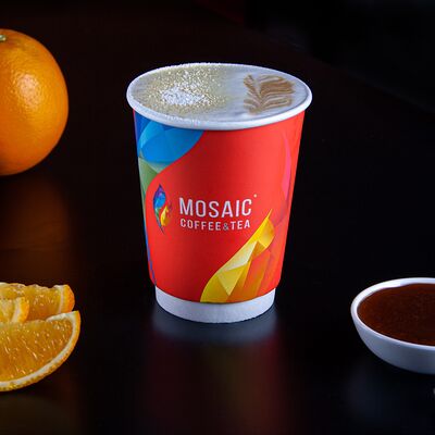 Латте с гречишным мёдом и апельсином стандарт в Mosaic Coffee по цене 329 ₽