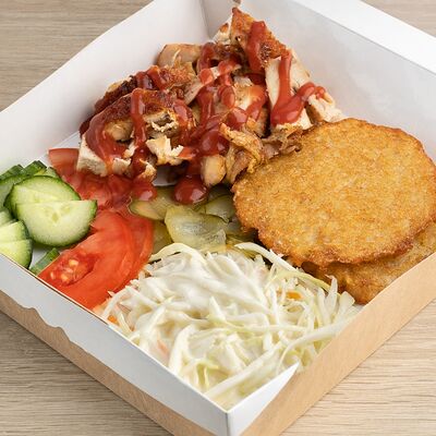 Ланч бокс со свининой и драниками в Кебаб на болоте по цене 21 р.