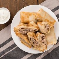 Блины с мясным фаршем в Пироговая компания