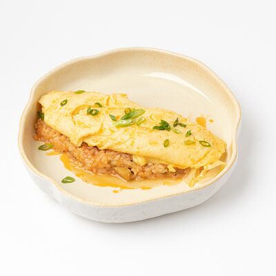 Омлет в стиле Том ям на подушке из риса с креветками и овощамив Неспешник по цене 825 ₽