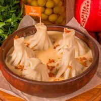 Хинкали с курочкой в сырном соусе в Мушмула