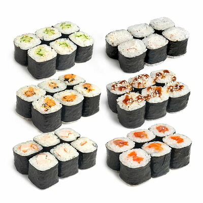 Сет Мини в Некруглая пицца и роллы по цене 1330 ₽